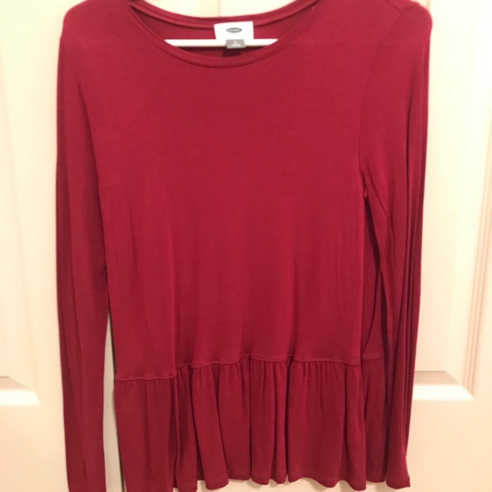 Red Peplum Top